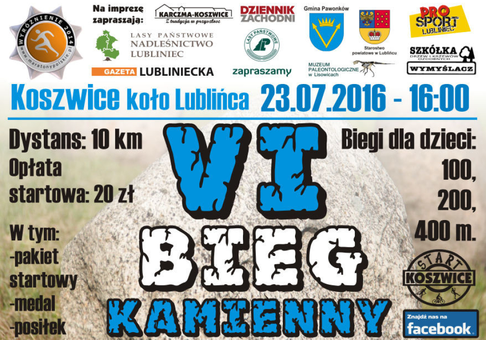 6 Bieg kamienny plakat projekt 2016 Mateusz Wrzyciel.
